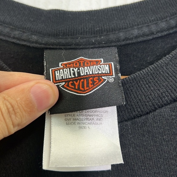 Harley Davidson - 2009 Beach House Pinup Motorcycle Shallotte NC T Shirt Large - Picture 7 of 10